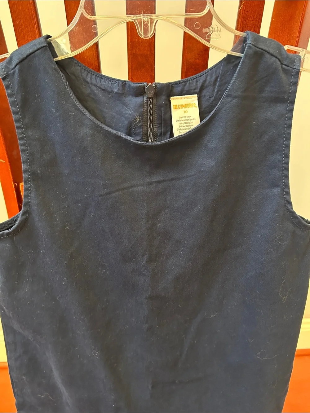 Gymboree Navy Blue Sleeveless Drop-Waist Dress